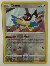 Chatot 142/192 Reverse Holo Rebel Clash Pokemon TCG Card (MINT)