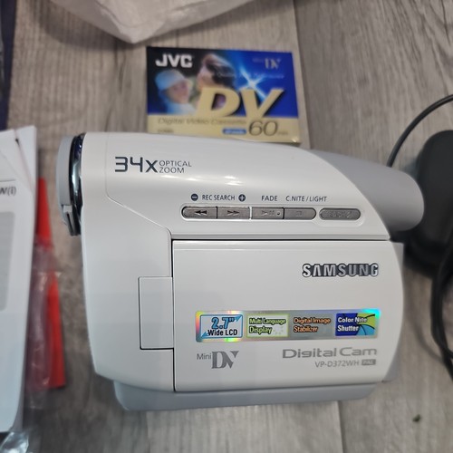 Samsung VP-D372WH Handheld MiniDV Cassette Camcorder White Tested boxed - Picture 4 of 6