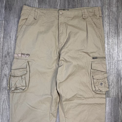 Pantalones cargo vintage Paco Jeans para hombre 42x33 caqui holgados Y2K patinador paracaidista - Imagen 3 de 13
