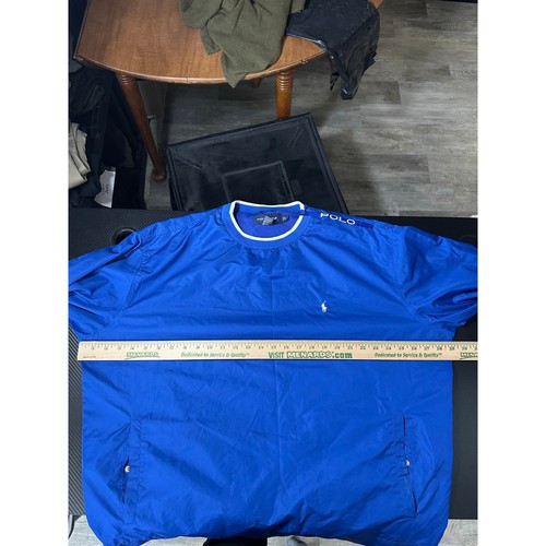 Vintage Polo Golf Ralph Lauren Windbreaker Pullover Blue Size XL - Picture 4 of 11