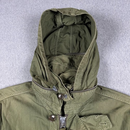 J Crew Jacket Mens Large Army Green Hooded Military NX-631 M65 - Picture 3 of 13