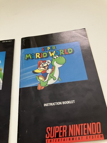 SNES Nintendo Manual Lot Super Mario World Kart Donkey Kong Aladdin Pls Read - Picture 2 of 7