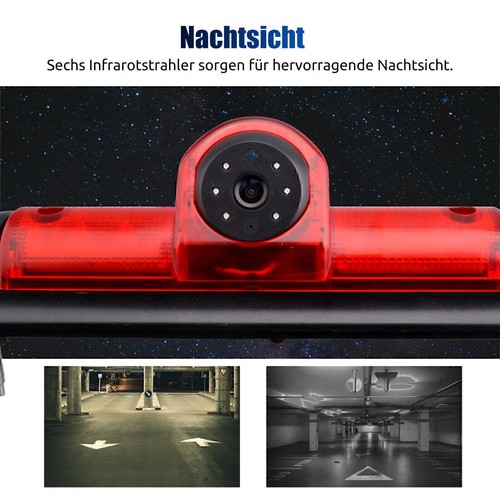 ESSGOO per Fiat Ducato Peugeot Boxer IP68 luce freno telecamera auto telecamera posteriore - Foto 6 di 12