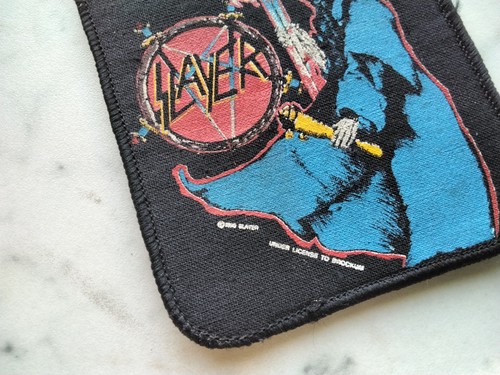 SLAYER PATCH Original 1990 BROCKUM Vintage Aufnäher 10x8cm Thrash Metal - Foto 2 di 3