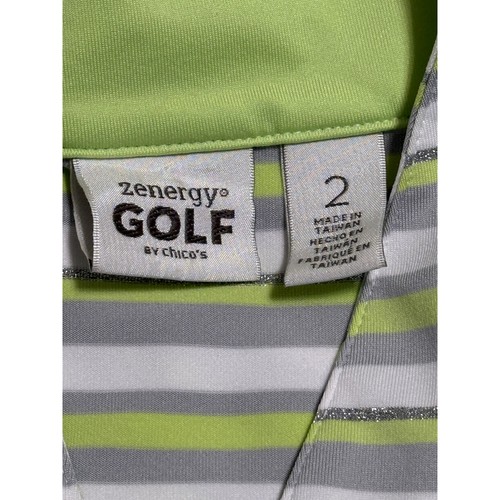 Zenergy Golf by Chico's gestreiftes Kurzarmshirt, Größe 2 - Bild 5 von 6