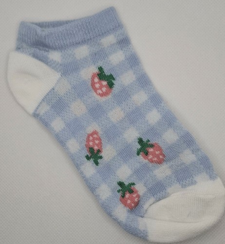 Strawberry themed ankle/trainer socks 5 pairs women/older girls Gift Boxed cute - Picture 6 of 8