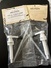 🔥 2x ~ Monin 750 mL Syrup Pump Dispenser-  NEW Unopened-  (Pack of 2)