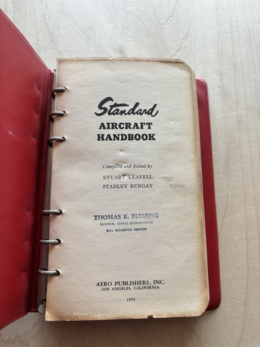 Vtg 1952 Bell Helicopter Aircraft Hand Book Notebook Riveting Tools Blueprints - 第 2/6 張圖片