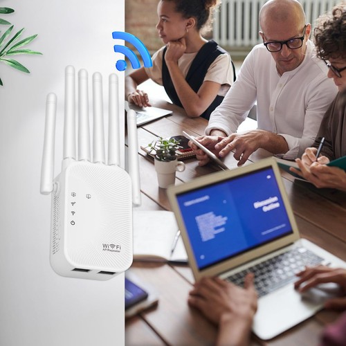 Répéteur WiFi Puissant - Amplificateur WiFi avec 6 Antennes 2 Ports Ethernet ... - Afbeelding 2 van 6