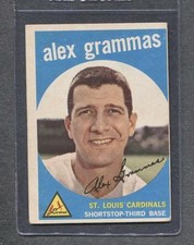 1959 Topps #6 Alex Grammas (Cardinals)  Vg-Ex    A1