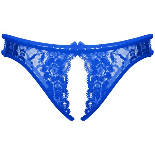 Men Thong Crotchless Panties Ruffled Briefs Open Crotch G-string Lace T-back - Picture 32 of 79