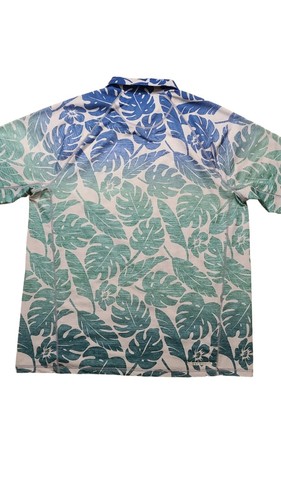 Tommy Bahama Men's Large Island Zone Blue & Green UPF 30 Polo Shirt - Picture 9 of 17