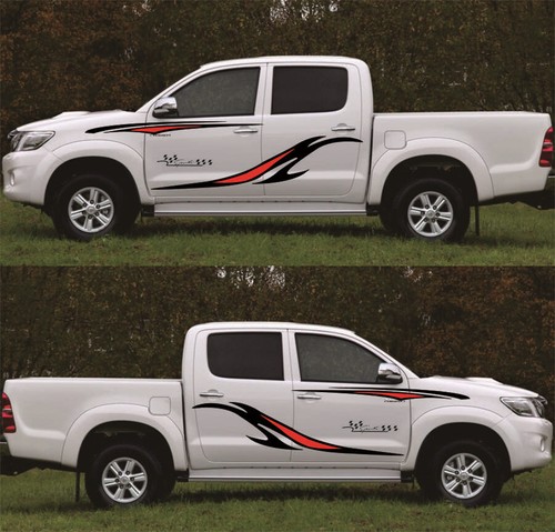 Universal Car Body Side Stickers Graphics Vinyl Graphics Decals For Truck Pickup - Foto 6 di 6
