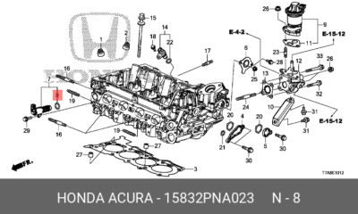 Genuine OE Rubber Ring 15832PNA023 For Honda 15832P-NA023