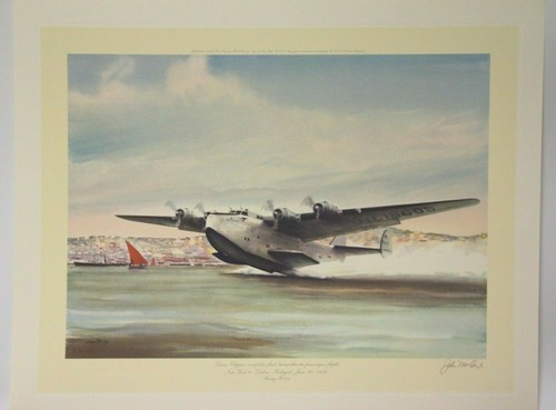 PAN AM Airlines 9 Print Set Historic First Flights Pan American Clippers 16"x20" - Picture 7 of 11