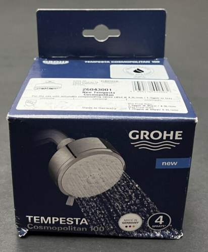 Cabezal de ducha Grohe 26043001 Tempesta 4"", 4 aerosoles, 1,75 gpm, en cromo Starlight - Imagen 22 de 23