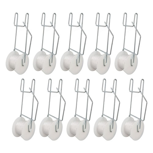 10pcs Tomato Roller Hooks Galvanized Steel Wire PP Heat Resistant Space Saving - Picture 2 of 12