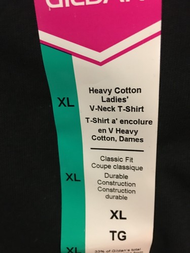 BRAND NEW LOT OF 6 WOMEN'S SIZE XL GILDAN SHORT SLEEVE V-NECK TEES - Picture 6 of 11