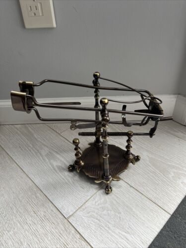 VTG Brass Mechanical Wine Decanting Cradle, Bottle Decanter Pourer Ornate