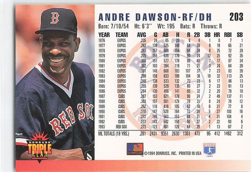 Andre Dawson Baseball Cards - Base Cards, Inserts, etc. - You Pick - Picture 276 of 324