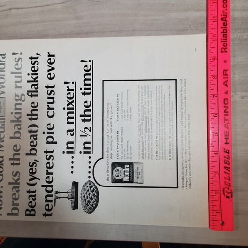 1964 Ephemera Print Ad Gold Medal Wondra Flour Pie Crust Rezept Werbung - Bild 12 von 12