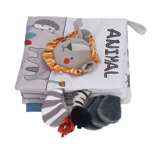 Baby Cloth Books Chewable 3D Educational Early Learning Soft Baby Animal Cloth - Picture 3 of 12
