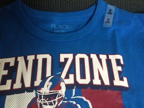 NEW! Children's Place END ZONE LEGEND shirt BOY M 7/8 football blue long sleeve - Picture 2 of 7