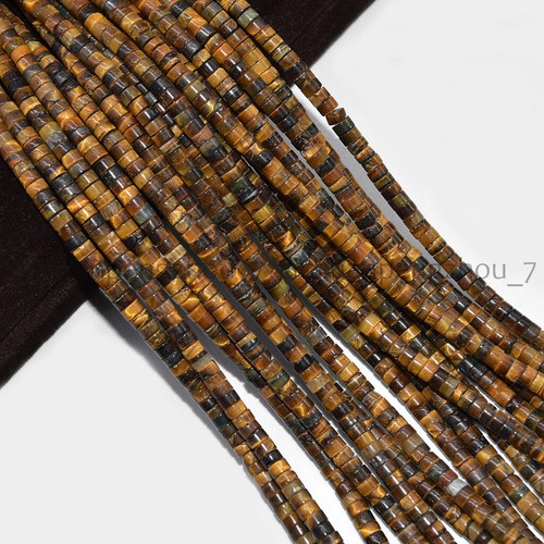 Natural 2x4mm Smooth Heishi Tyre Wheel Rondelle Spacer Gemstone Loose Beads 15'' - Picture 32 of 33