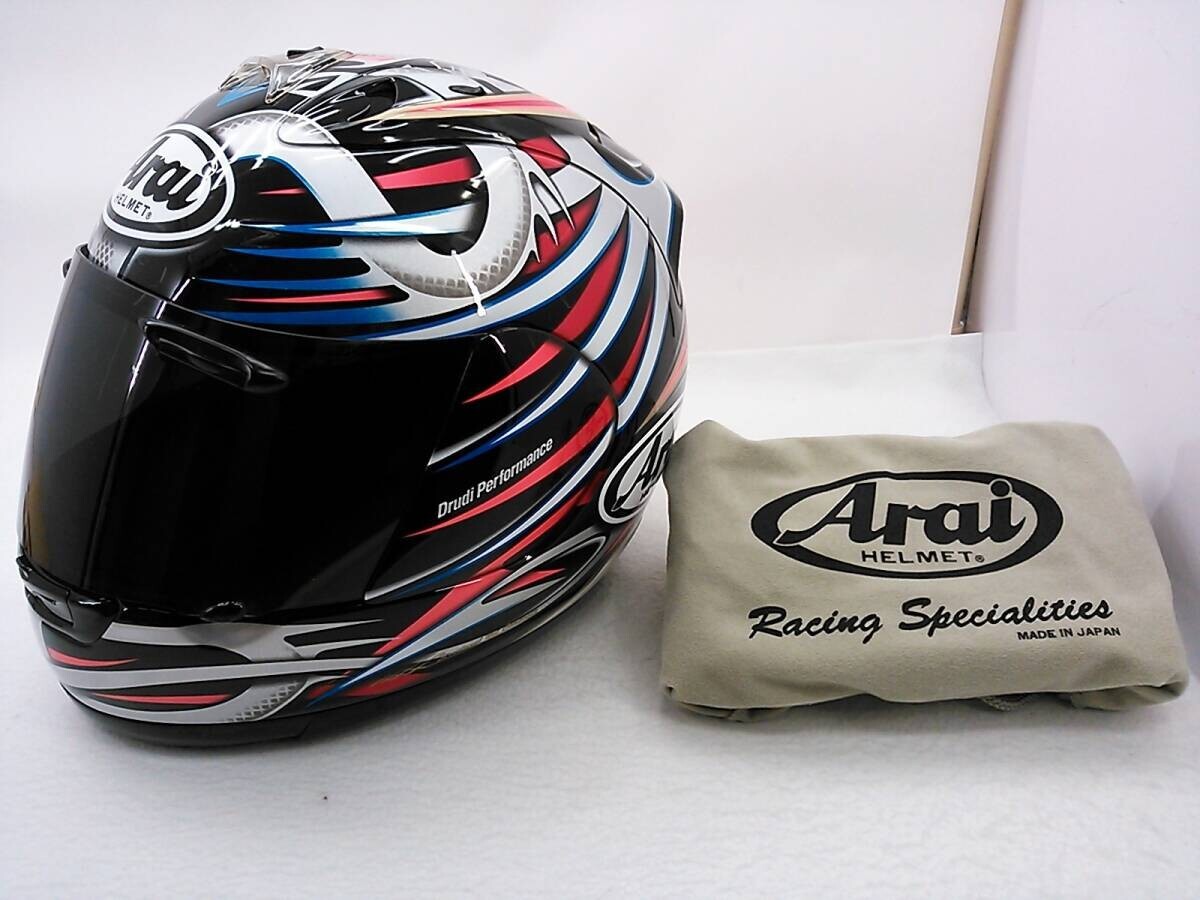 Used Arai RX-7 RR4 AOKI L Size Full Face Helmet With Smoke