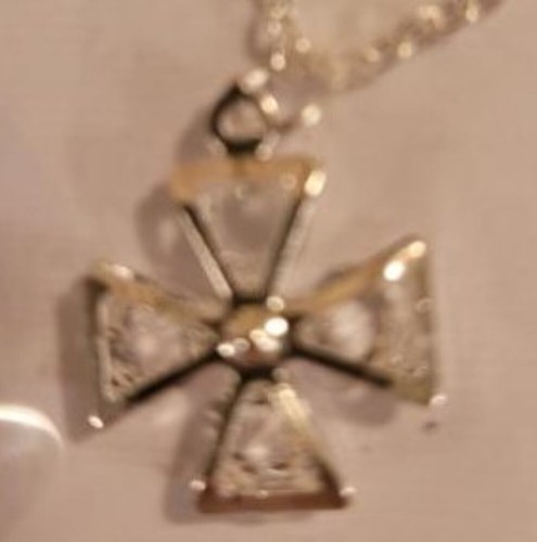 Womans Costume Fashion Jewelry Iron Cross Necklace - Picture 1 of 2