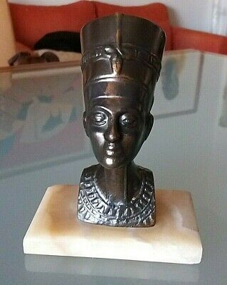 LIOOBO Regina Egiziana Figurine Egiziano Faraone Statua di Nefertiti Busto Statua Sculture Egiziano Antico Modello di Arte retrò Desktop Decor Colori Assortiti