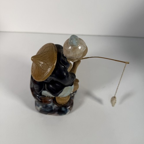 Artistic Ceramic Chinese Mudmen Mudman Fishing China - Picture 6 of 8