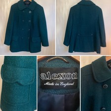 ⭐️vintage Size M/l Green Wool Double Breasted Military Blazer Jacket Womens