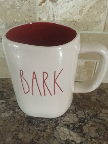 RAE DUNN BARK Becher Tasse elfenbein rot große Buchstaben von Magenta selten neu Rarität - Bild 8 von 12