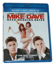Mike and Dave Need Wedding Dates Blu-ray & DVD 2-disc set comedy movie Zac Efron