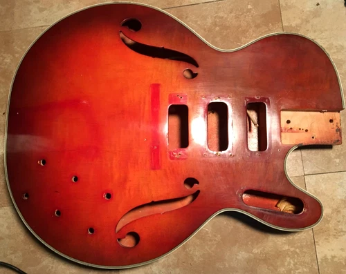 Vintage Harmony H-76 Archtop Electric Guitar Body ~Rocket, H-75,77,78,Silvertone