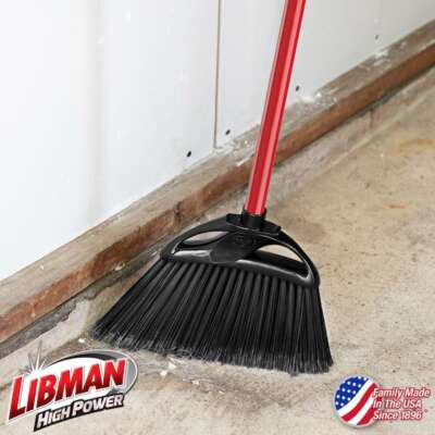 11 in. Indoor/Outdoor Angle Broom with Steel Handle