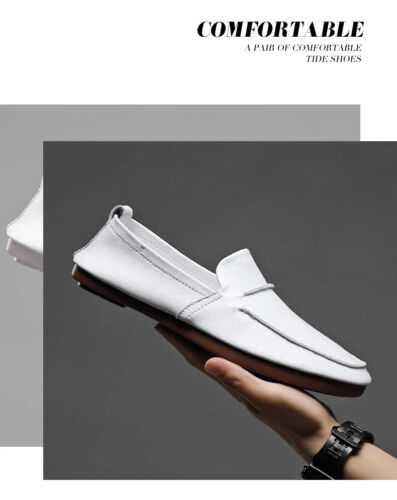 Para hombres Mocasines Informales Zapatos Ligeros Planos Moda Barco Zapatos Negocios Zapatos - Imagen 19 de 27