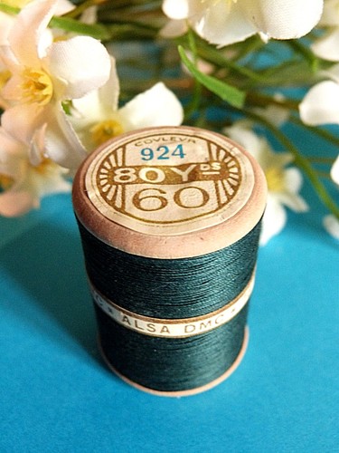 734B/Splendid Spool of Thread Alsa For Embroidery N°60 Pine Green N° 924 - Picture 1 of 1