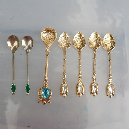 SENA Türkisch Goldfarben Teeservice Tablett 6 Gläser Löffel 2 Servierschalen Kaffeetassen - Bild 15 von 22