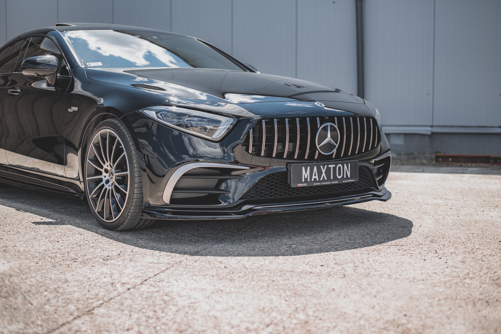 Cup Spoilerlippe Front Ansatz V.3 für Mercedes CLS AMG-Line 53AMG C257 schwarz