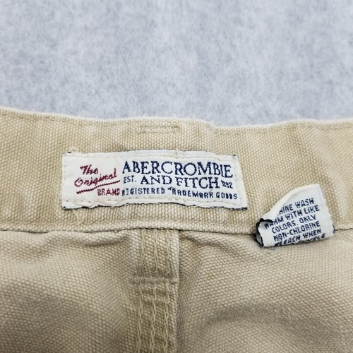 Vintage Abercrombie & Fitch Khaki Pants Mens 33x29.5 Beige Pockets Made In USA - Picture 11 of 20