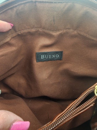 Bueno Faux Leather Satchel Bag Brown Gently Used 13"x10"x5" - Picture 8 of 15