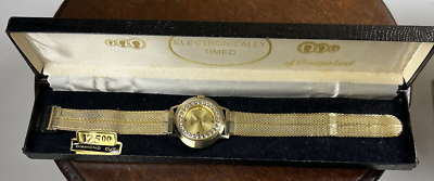 【冬バーゲン★特別送料無料!】 Vintage Woldman Tone Gold Cut Diamond Made Swiss Electra アナログ(手巻き)