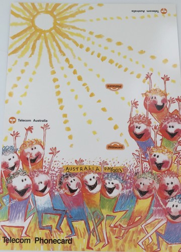 1993 Telecom Phonecard Unused Mint on Folder "Australia Day 1993"  - Picture 3 of 3
