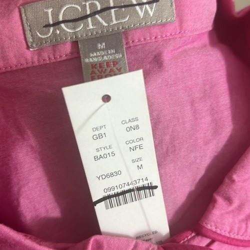 NEW J. Crew Women's 100% Cotton Pink End On End Cotton Short Sleeve Pajama Set M - Picture 7 of 9