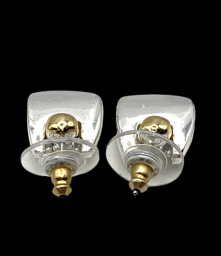 Vintage DaneCraft Gold Plated Sterling Silver 925 Door Knocker Earrings Retro - Picture 13 of 24