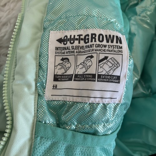 COLUMBIA KIDS' ALPINE ACTION II JACKET - GEYSER HEATHER/SEA ICE Size Small - Picture 5 of 7