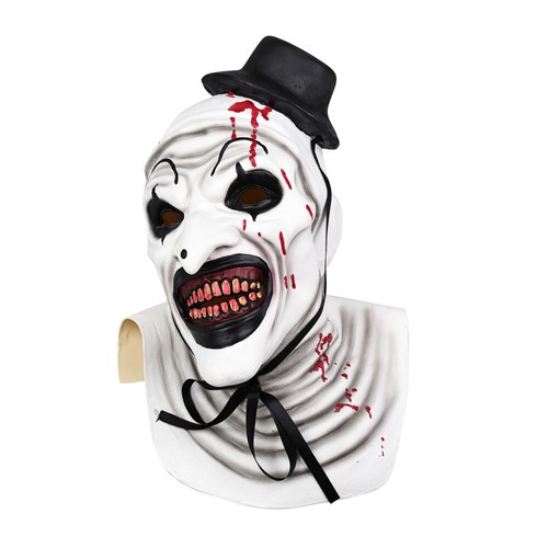 Terrifier Killer Art The Clown Masks Halloween Scary Joker Full Head Mask Latex - Picture 7 of 15