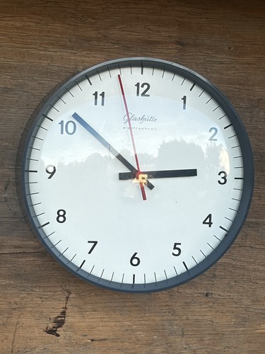 Glashütte Electrochron Typ 410 Wanduhr DDR Design Uhr Vintage Gub 60er 70er 4